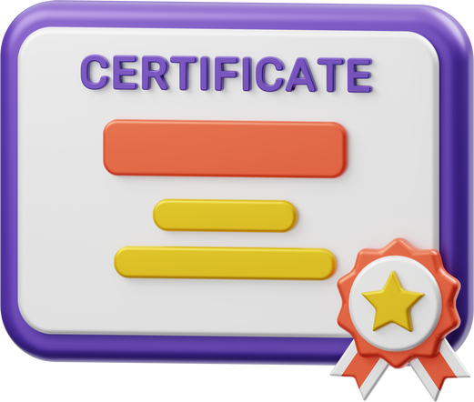 3D Certificate Illustration