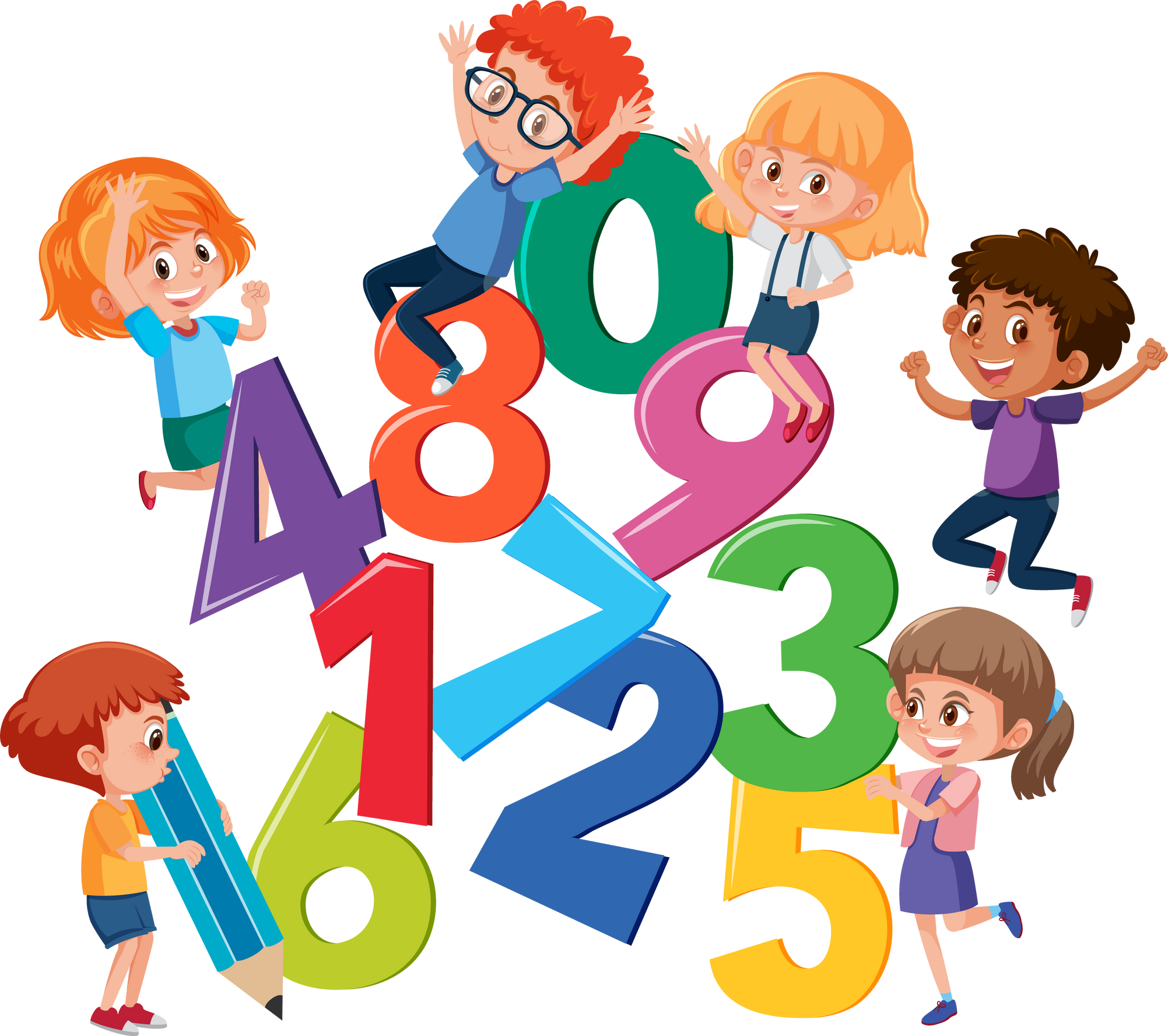 Set of Number with Kids